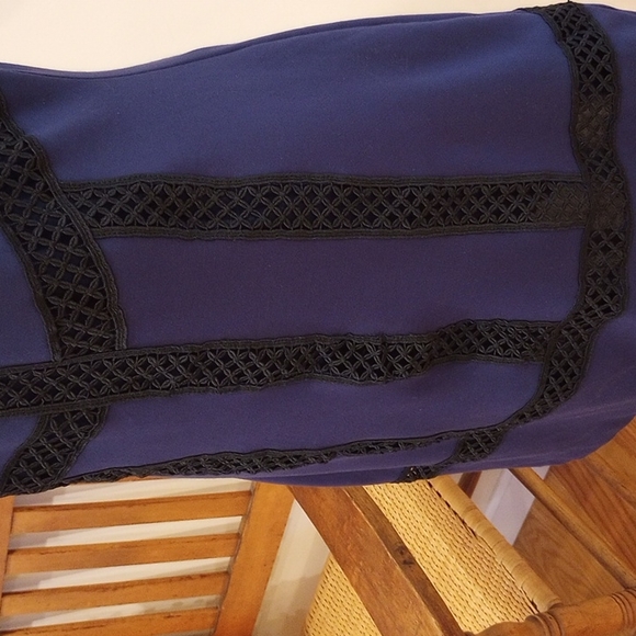 Laundry by Shelli Segal Knee Length Cap Sleeve Ladies Dress Size:10 Color:Navy - Picture 7 of 12